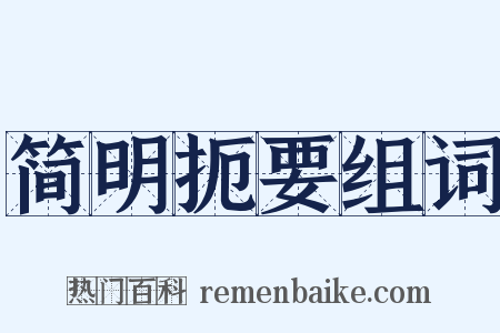 简明扼要组词是什么意思的图片